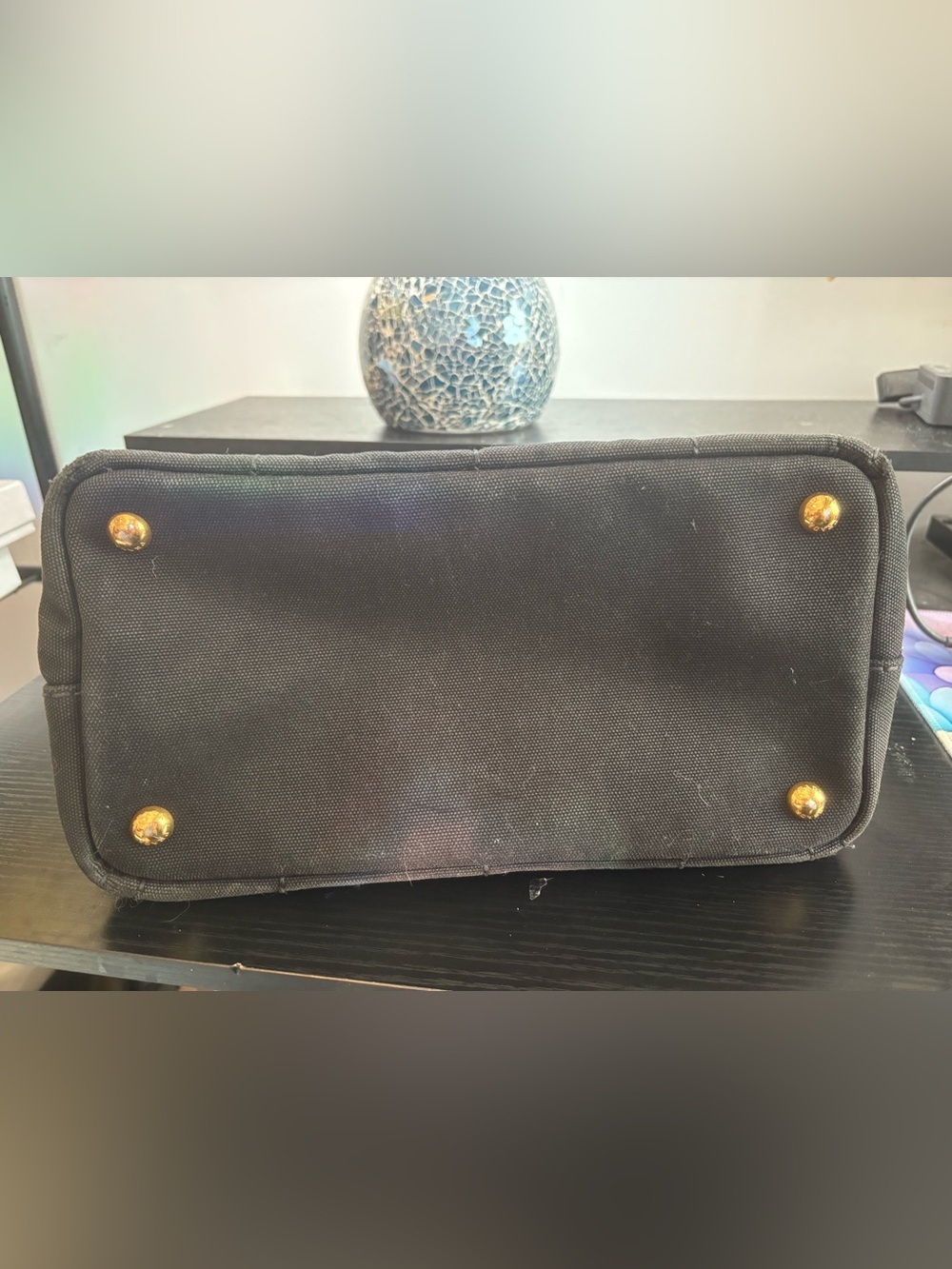 Prada Canapa Canvas Logo Mini Tote – Classic Nero (Black) - Picture 7 of 16